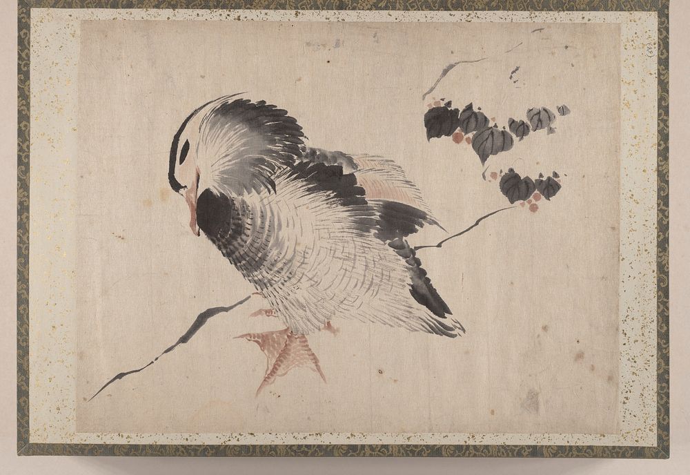 Katsushika Hokusai&rsquo;s Japanese bird, Album of Sketches (1760&ndash;1849) painting. Original public domain image from…