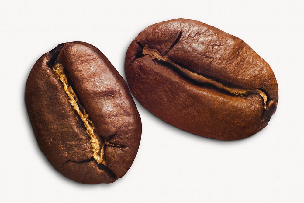 Coffee beans, isolated image