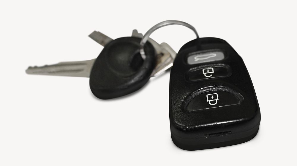 Car keys collage element, isolated image psd