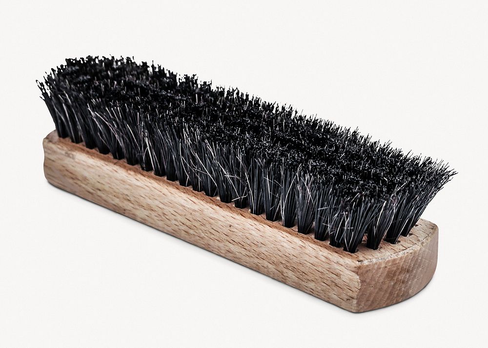 Wooden brush, isolated object image