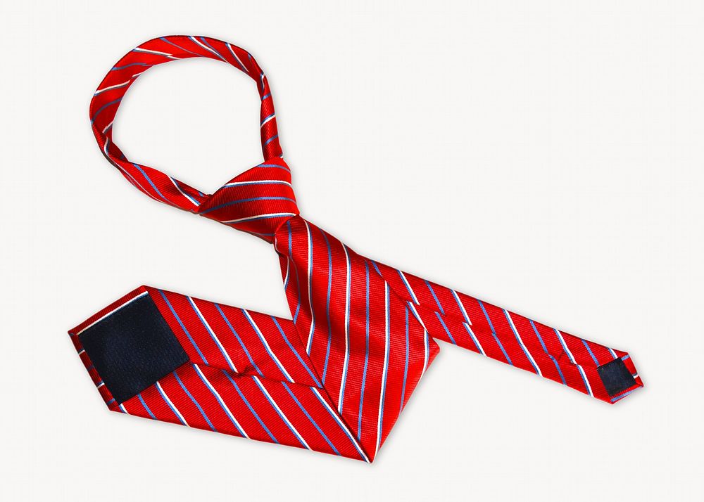 Red necktie, isolated apparel image
