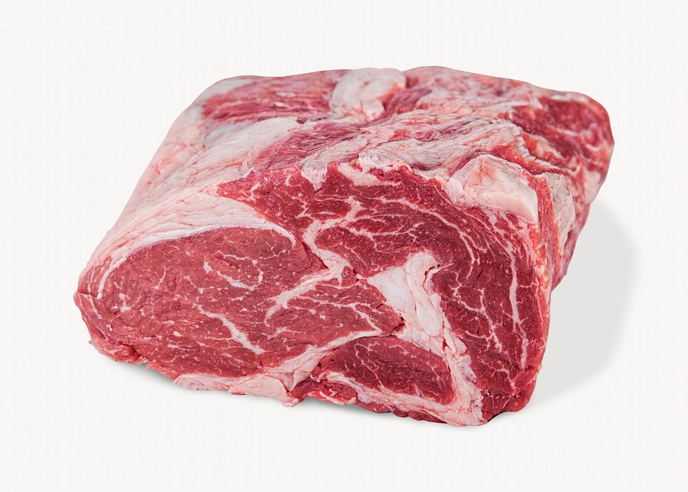 Raw meat, Entrecote beef isolated image