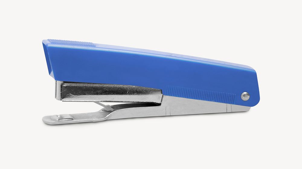 Blue stapler, collage element psd