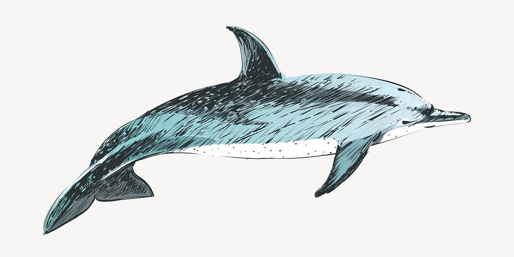 Dotted dolphin animal illustration vector