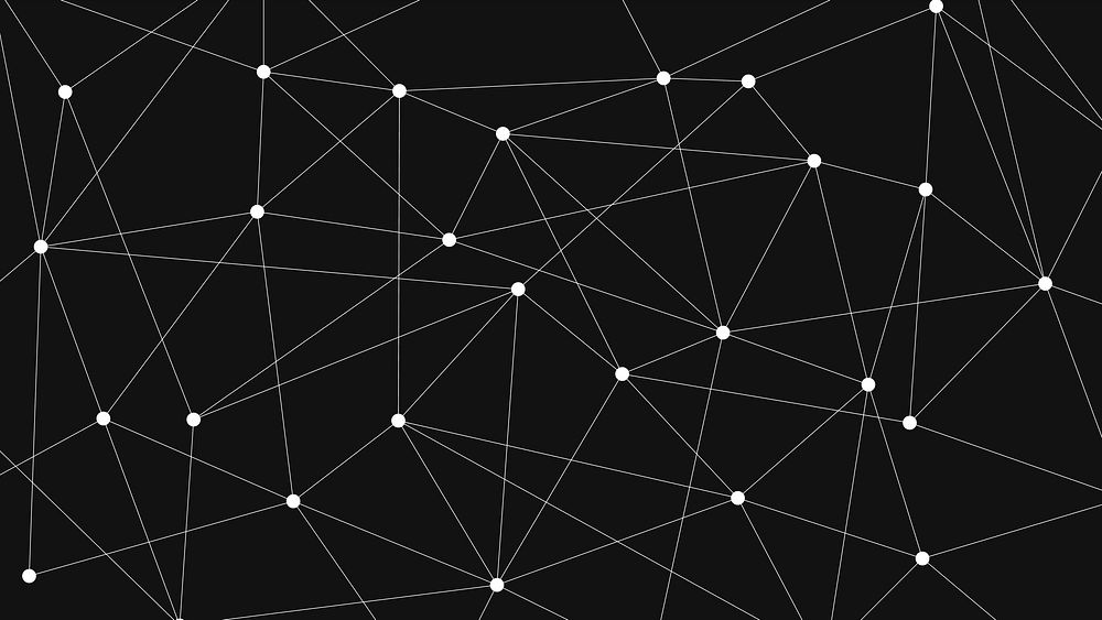 Abstract network desktop wallpaper, connecting dots design