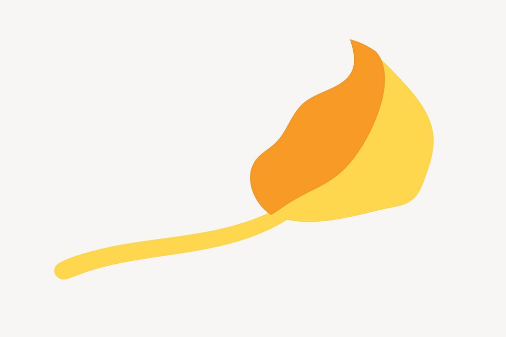 Yellow leaf collage element, abstract design vector