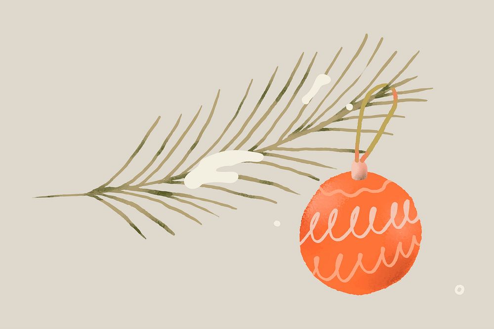 Christmas ball ornament illustration vector