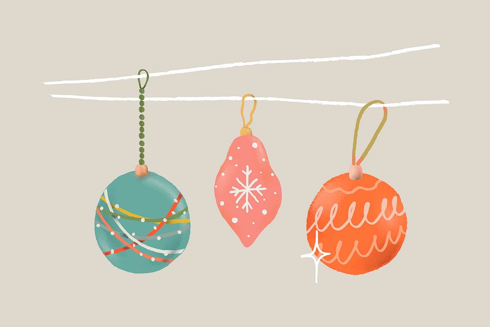 Christmas balls illustration vector