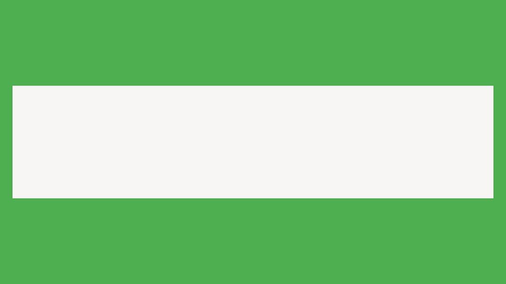 White rectangle frame, geometric shape on green background vector