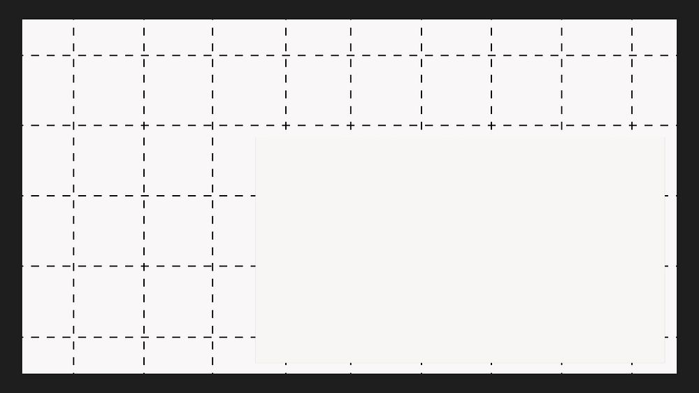 Grid frame desktop wallpaper, white minimal background vector