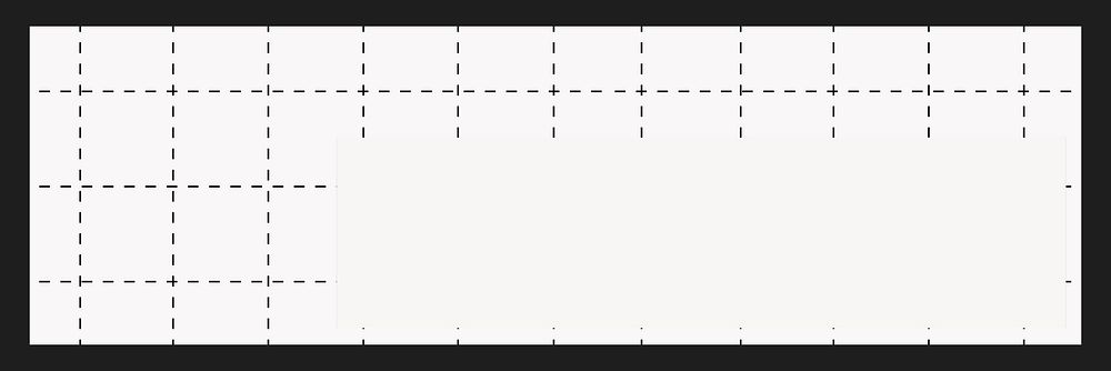 Minimal grid frame background, white design vector
