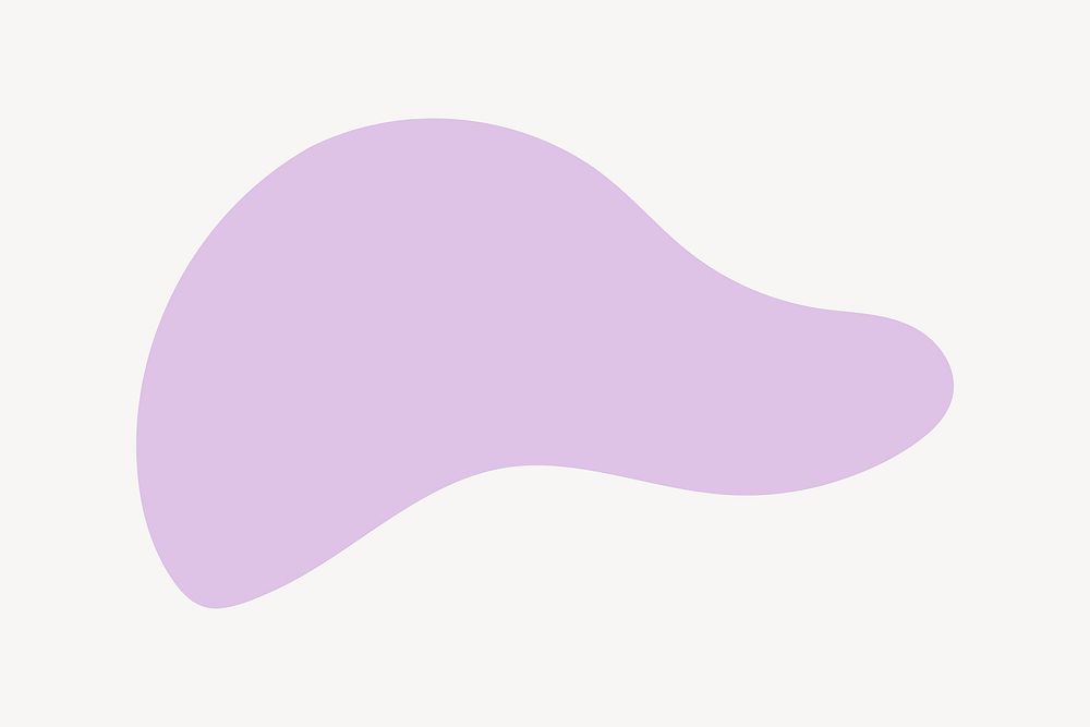 Purple organic shape sticker vector