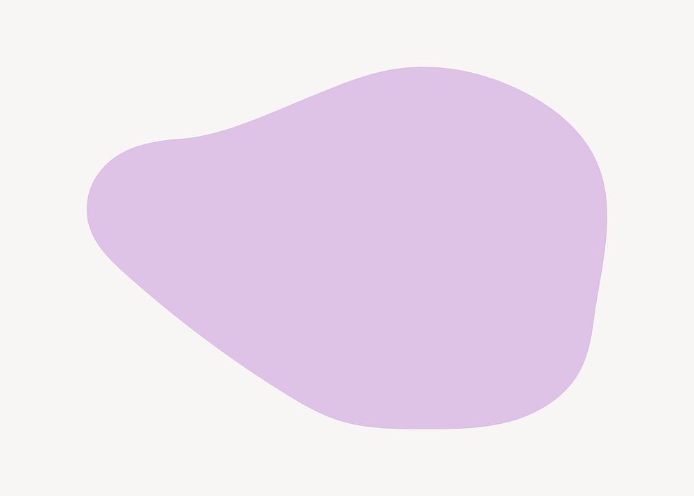 Purple blob shape sticker vector