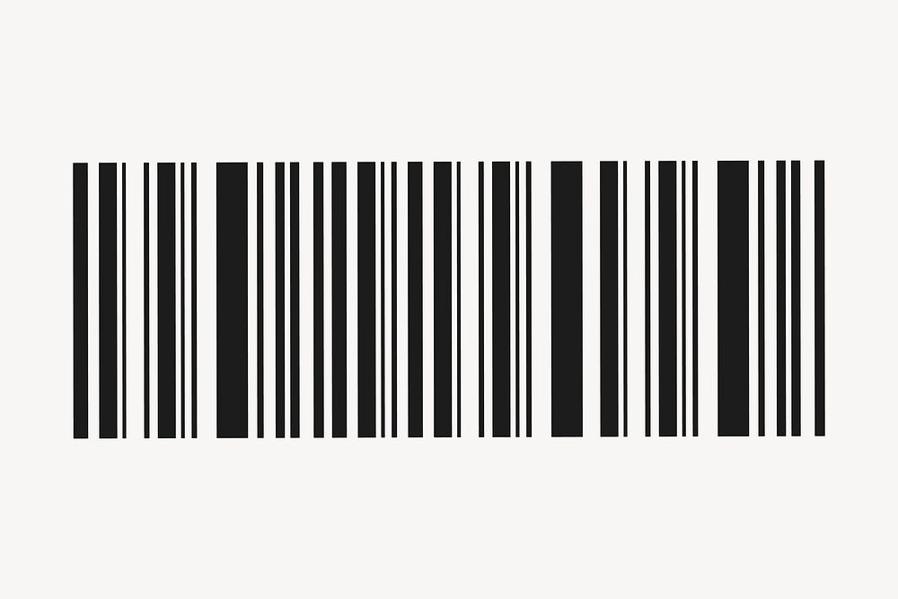 Flat barcode icon collage element vector