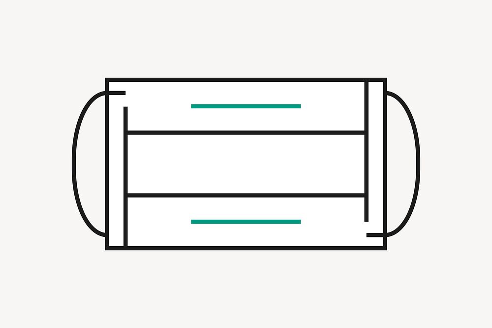 COVID-19 face mask, healthcare graphic vector