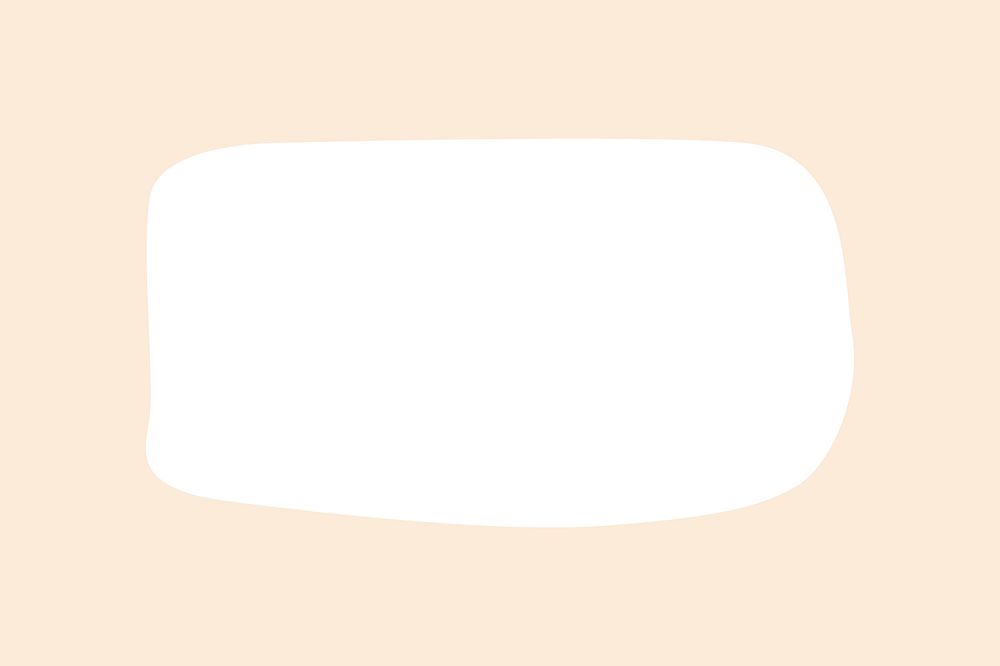 White speech bubble, cute doodle vector