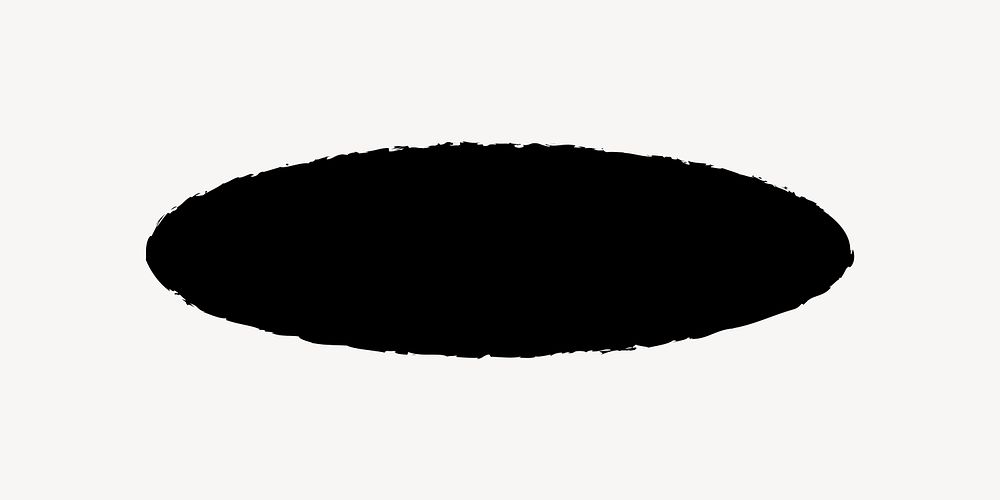 Black hole shape, collage element vector