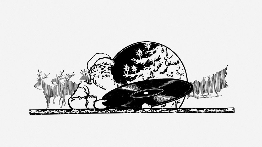 Christmas music clip  art. Free public domain CC0 image.