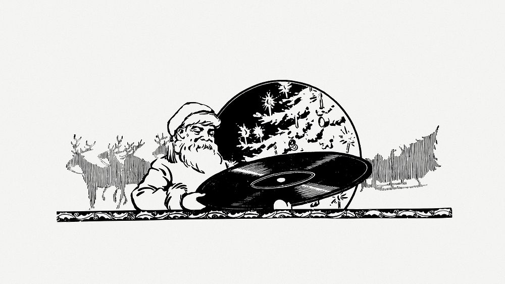 Christmas music clip art psd. Free public domain CC0 image.