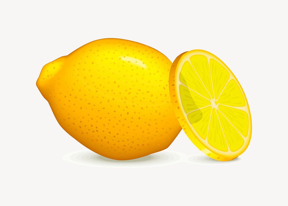 Lemon illustration psd. Free public domain CC0 image.