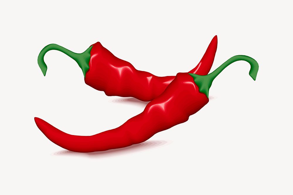 Red chili illustration. Free public domain CC0 image.