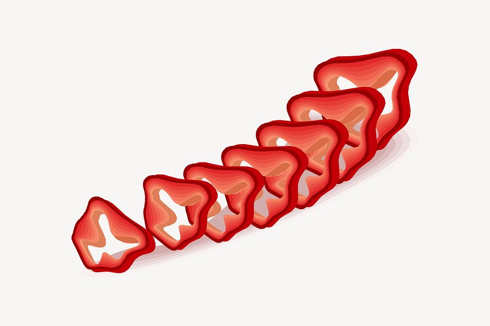 Red chili illustration. Free public domain CC0 image.