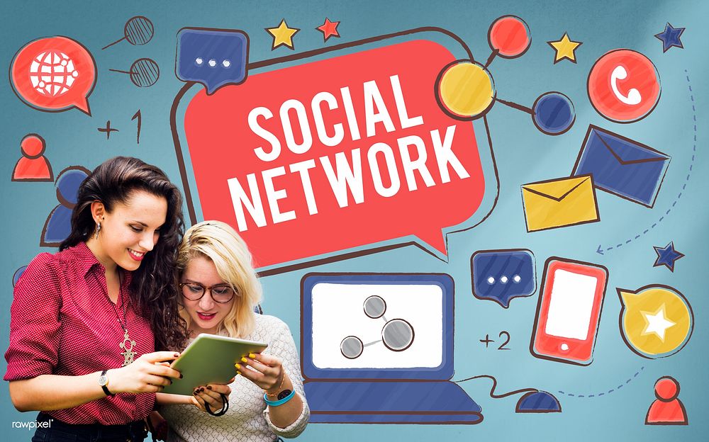 Social Network Media Communication Connection Concept