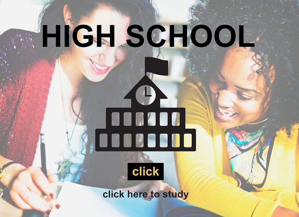 High School Casual College Education Study Teen Concept