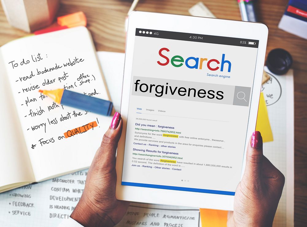 Forgiveness Forgiving Forgiven Apologize Choice Concept