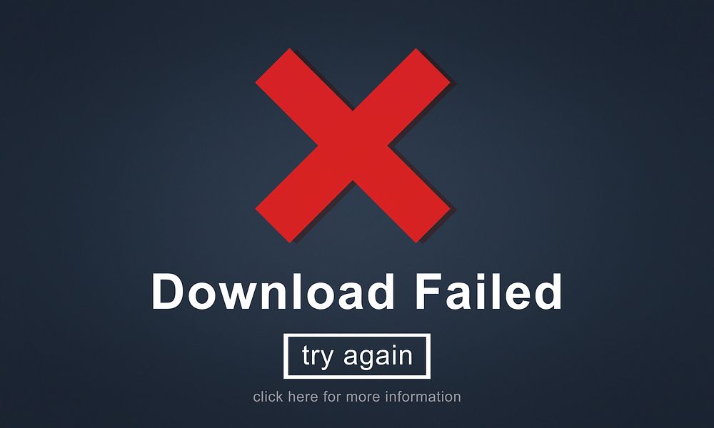 Crisscross Icon Download Failed Concept