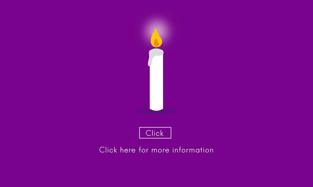 Candle Light Flame Faith Icon Concept