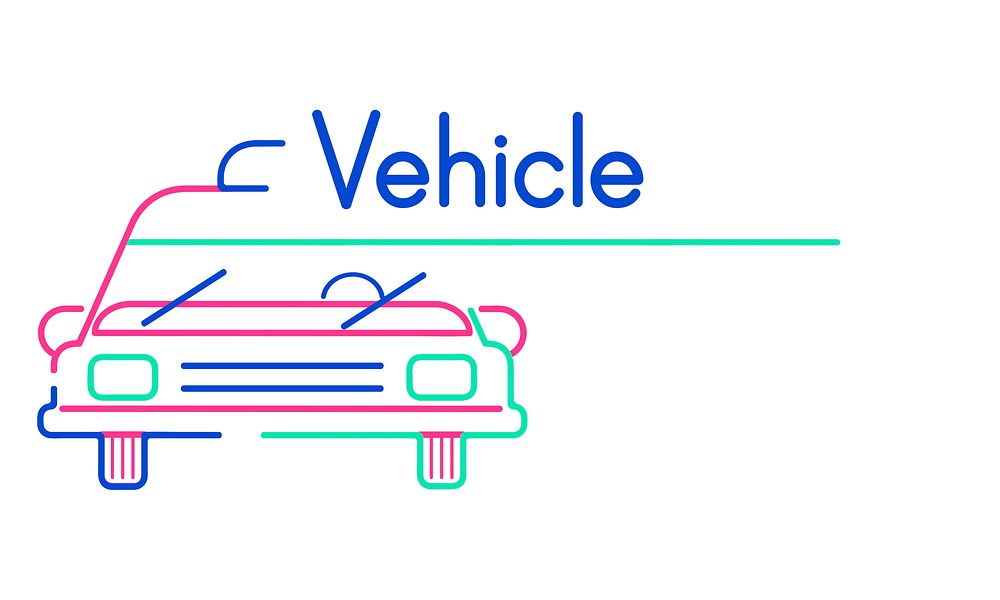 Illustration of automotive car rental transportation