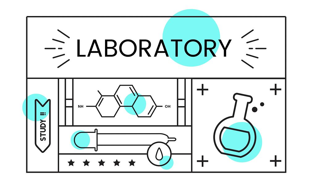 Illustration of science chemistry experiment study