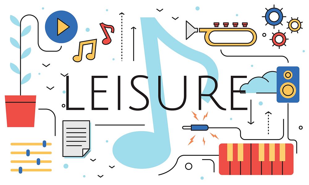 Music Note Leisure Hobby Activity Pastime Word Graphic