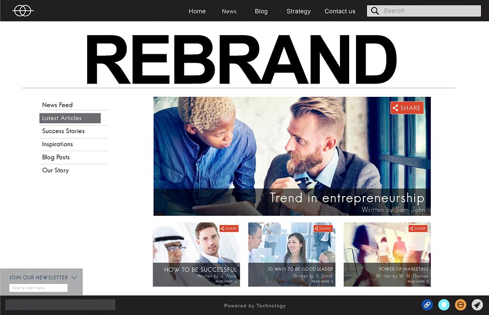 Rebrand Strategy Marketing Image Corporate Brand Concept