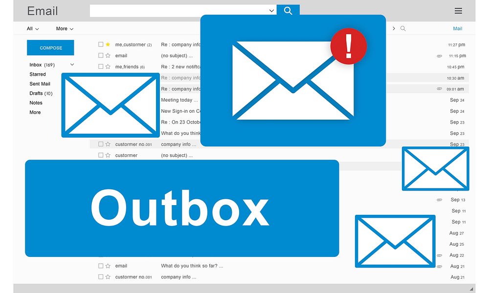 Outbox Business Communication Envelope Mail Concept