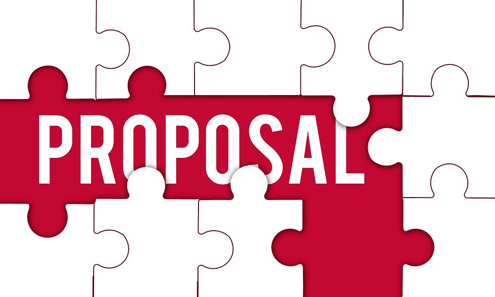 Proposal proposition word puzzle pieces