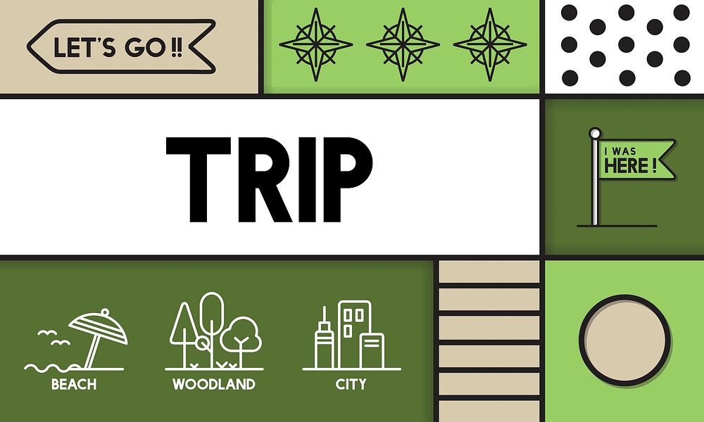 Holiday trip tour itinerary travel graphic