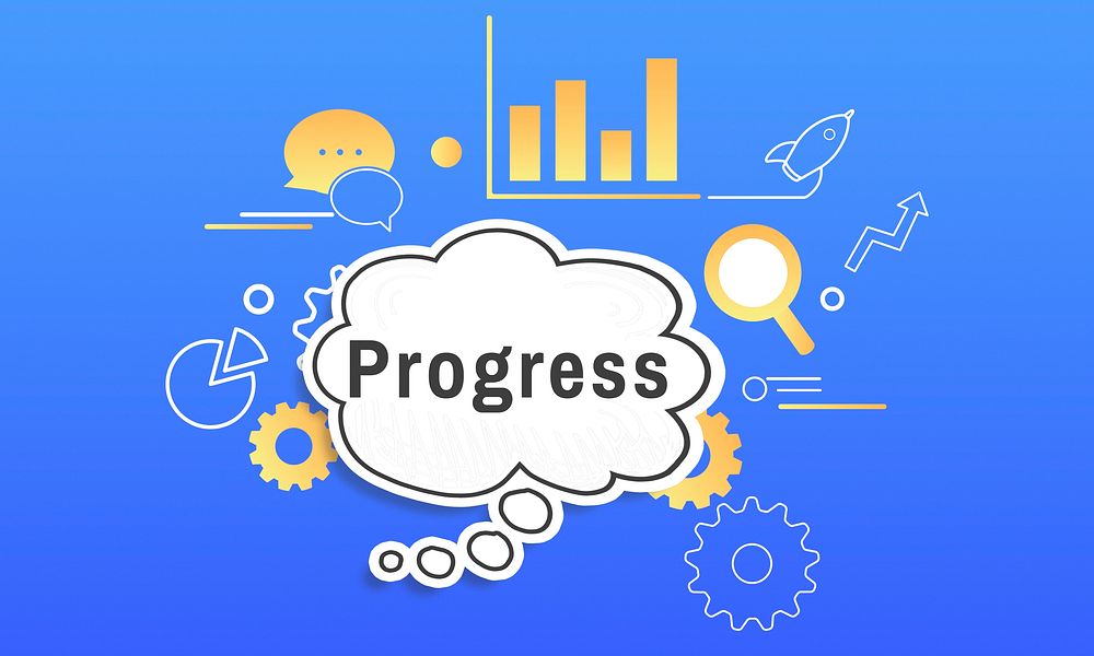 Business Strategy Management Progress Illustration
