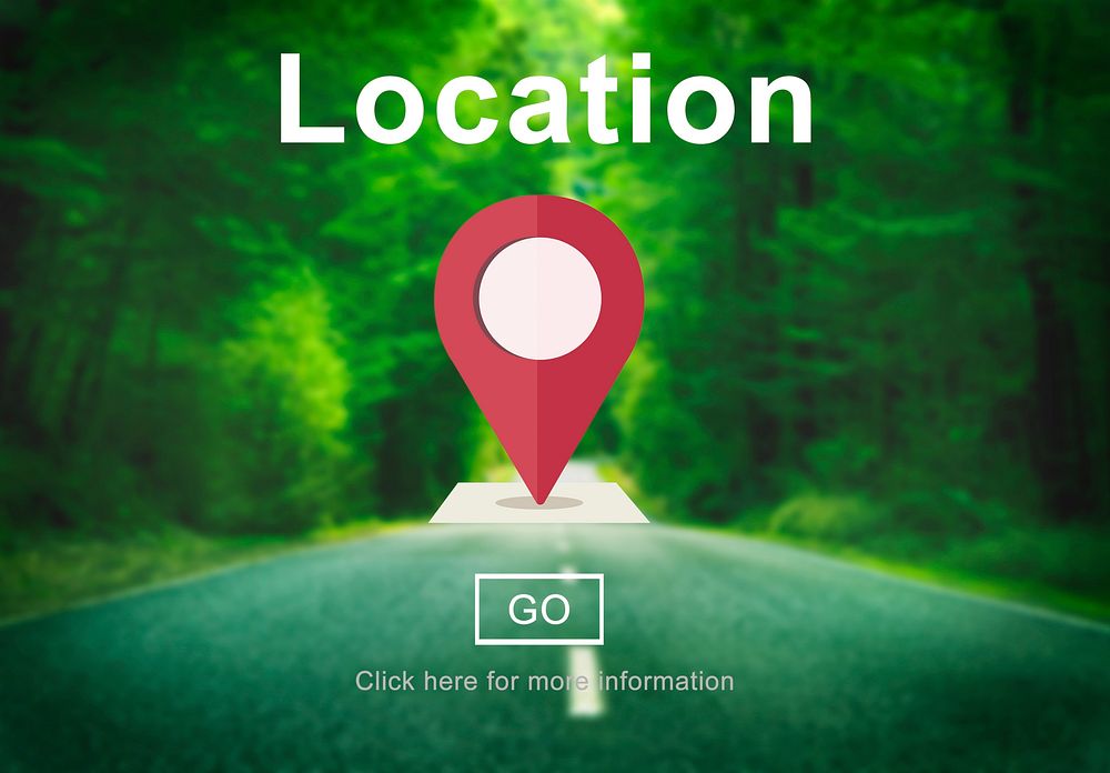 Location Destination map Navigation Place Route Concept