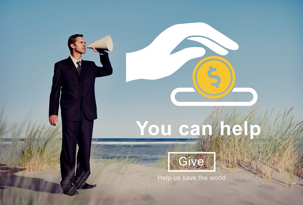 You Can Help Give Money Donate Concept