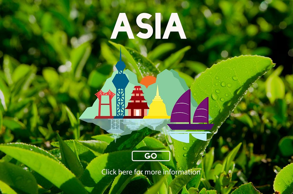 Asia East Continent Informative Culture Graphic Concept