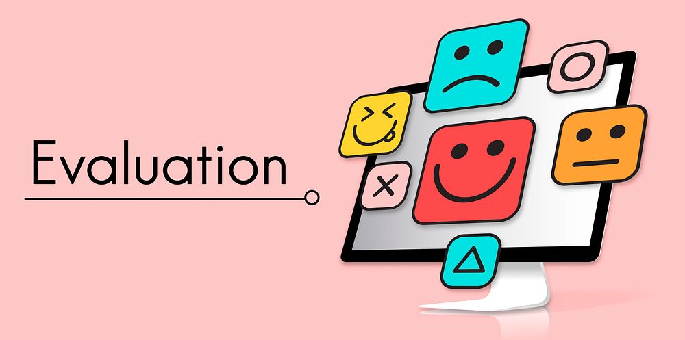 Customer evaluation feedback smiley emoticons