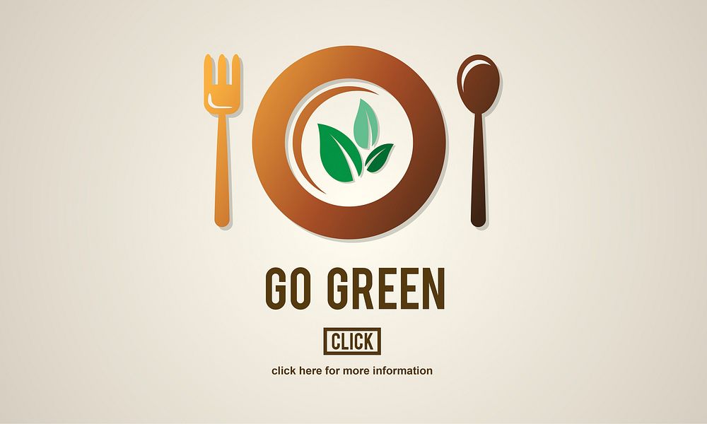 Go Green Health Food Diet Vegan Concept