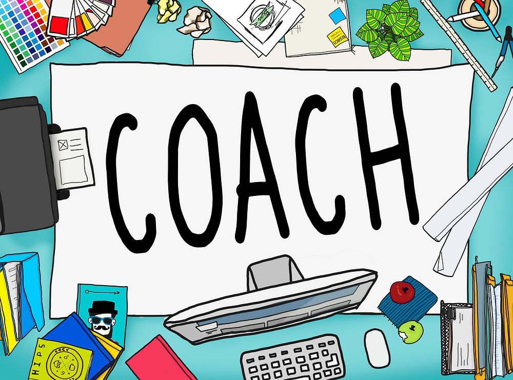 Coach Coaching Guide Instructor Leader Manager Tutor Concept
