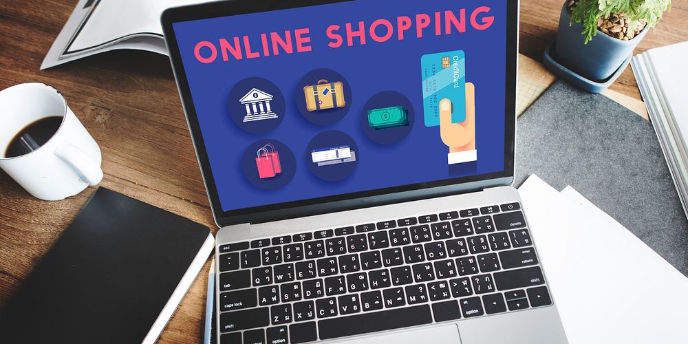Online Shopping Marketing Commerce Spending Concept