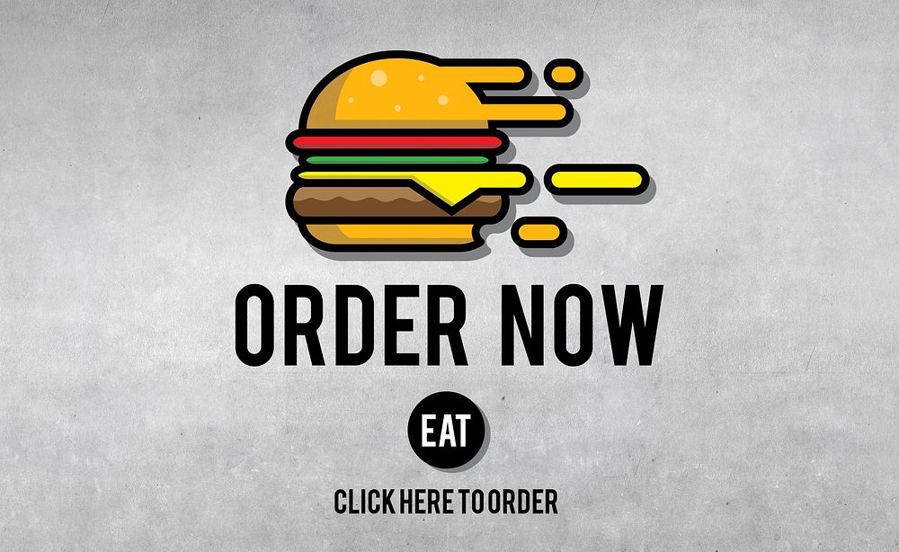 Menu Restaurant Order Now Online Burger Fast Food Concept