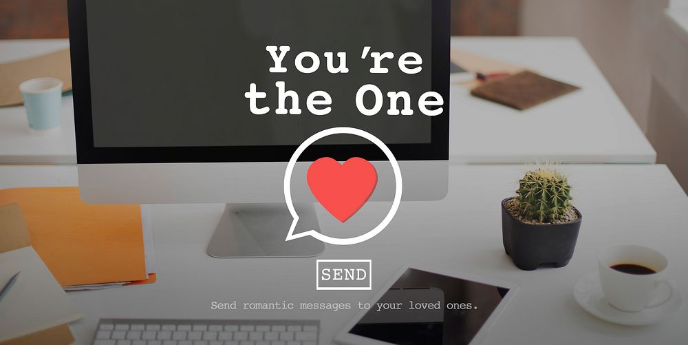 You are the One Valentine Romance Love Heart Dating Concept