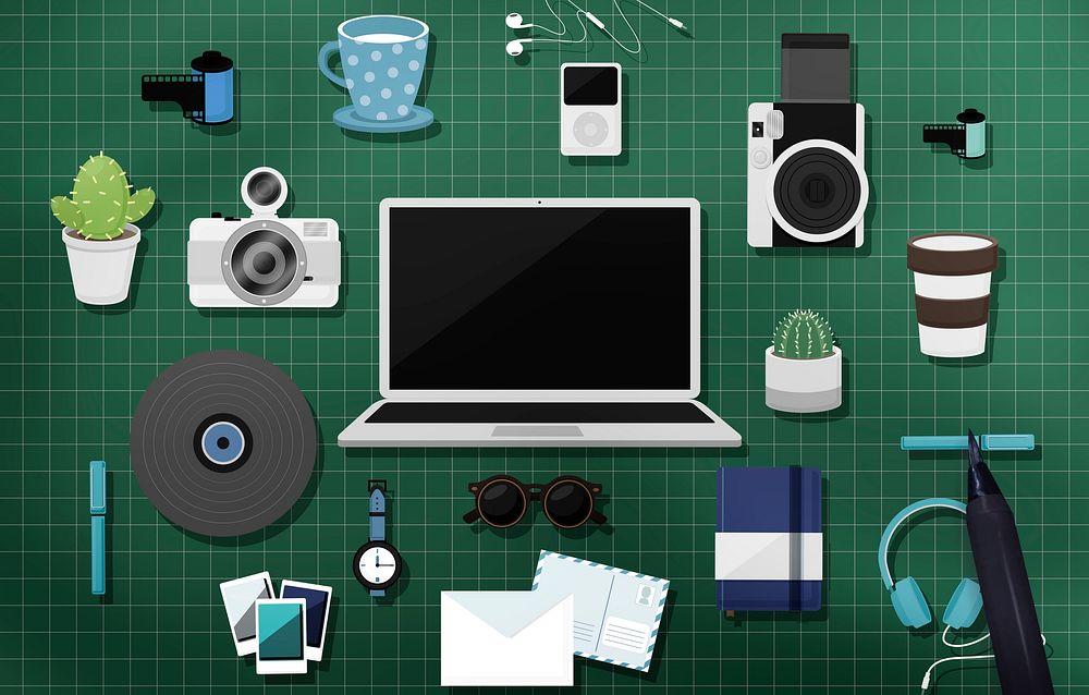 Technology Gadget Media Icons Concept