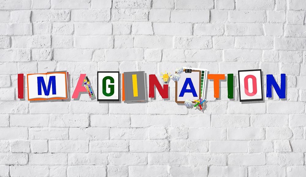 Imagination Creative Word Design Colorful Concept